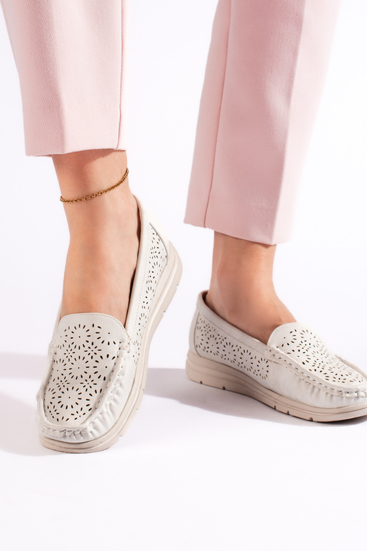 Sieviešu mokasīni balta krāsa Sieviešu mokasīni balta krāsa