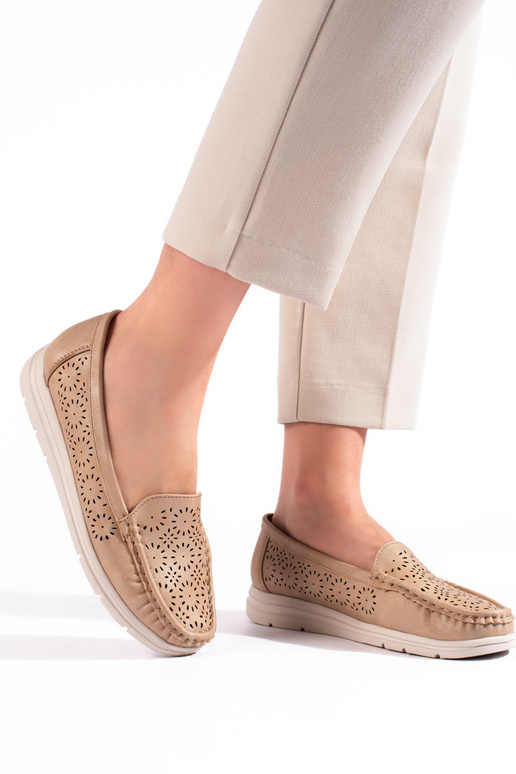 Sieviešu mokasīni smilšu krāsas Sieviešu mokasīni smilšu krāsas