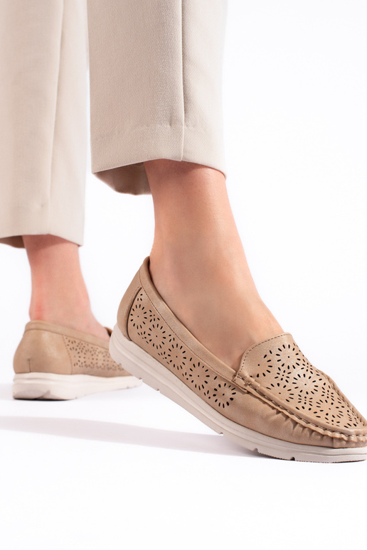 Sieviešu mokasīni smilšu krāsas Sieviešu mokasīni smilšu krāsas