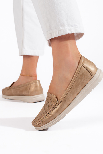 Zelta krāsas Sieviešu mokasīni 2
