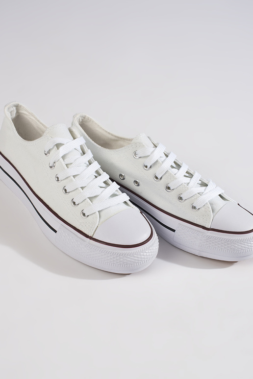 Baltas klasiska modeļa sieviešu kedas...