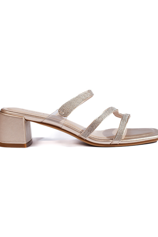 Zelta krāsas kurpes uz papēža  Sergio...