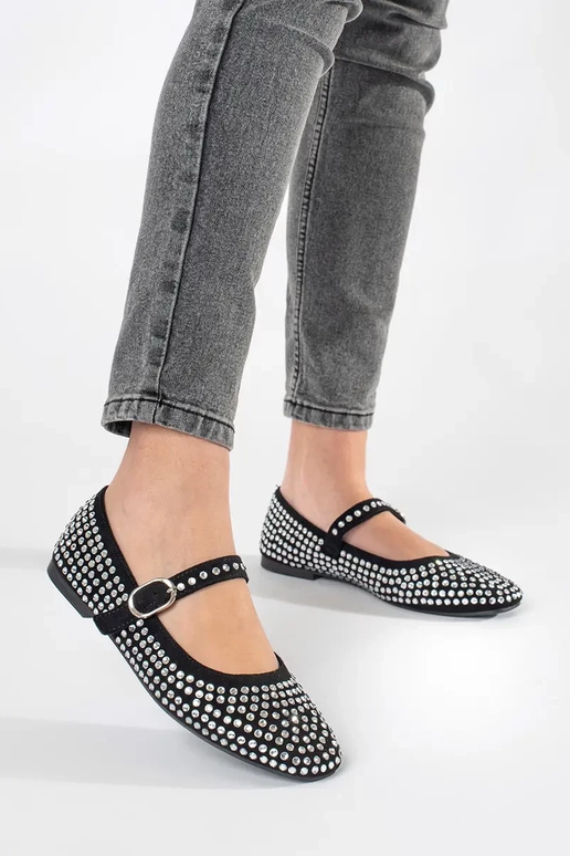 melnas krāsas sieviešu balerīnas z...