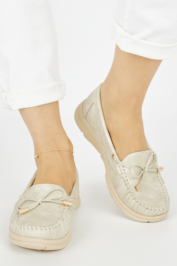 Zelta krāsas ērti mokasīni... 2