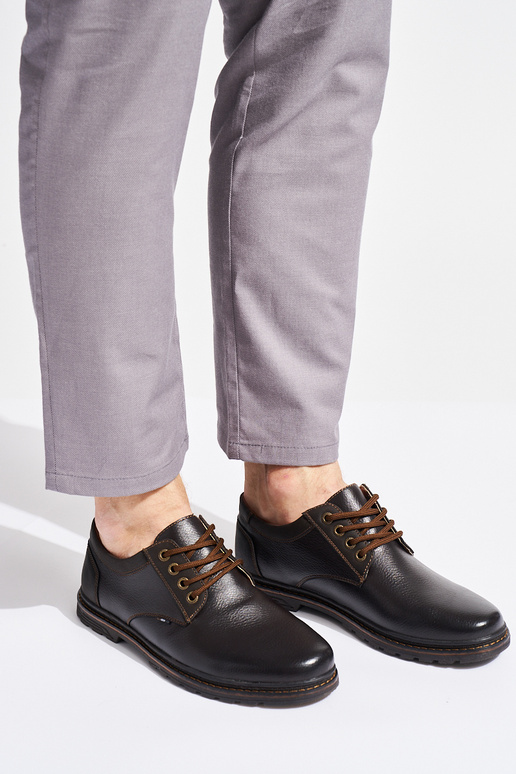 vīriešiem brūnas krāsas Apavi mežģīņots