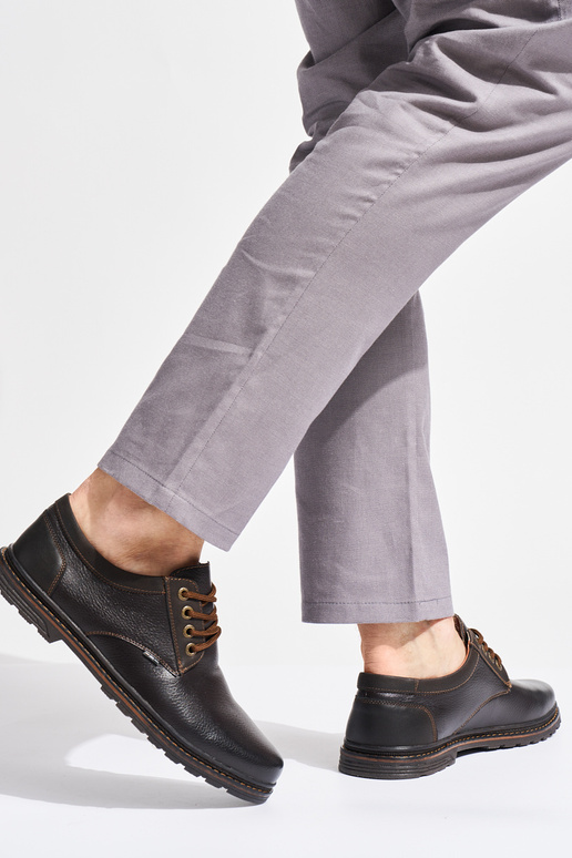 vīriešiem brūnas krāsas Apavi mežģīņots