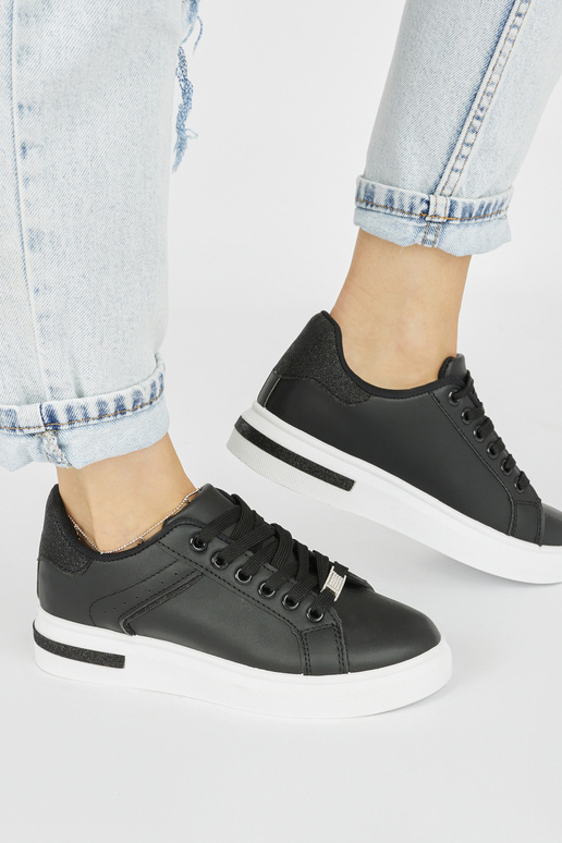 melnas krāsas sieviešu apavi sieviešu