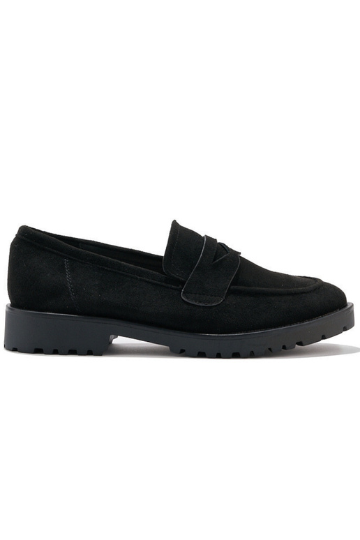 melnas krāsas zamšādas Sieviešu mokasīni