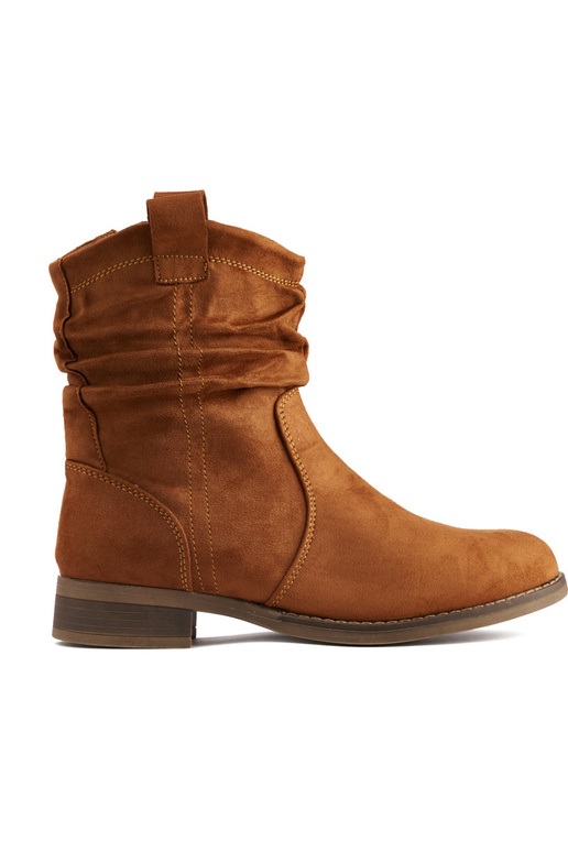 zamšādas brūnas krāsas sieviešu zābaki