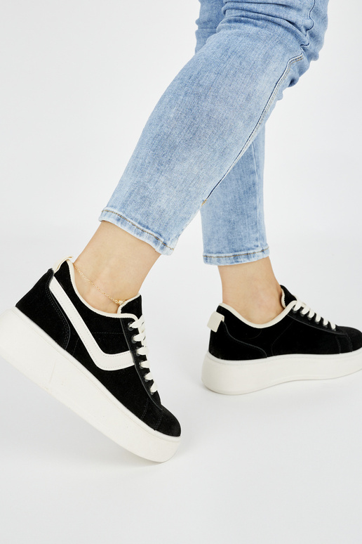 zamšādas Melnas krāsas sieviešu...