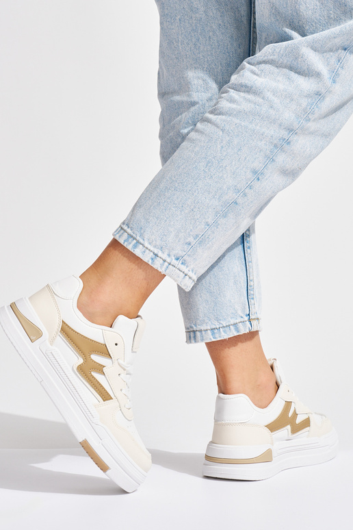 Baltas-smilšu krāsas Sporta apavi ar...