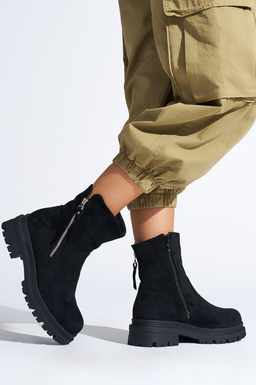 melnas krāsas sieviešu zābaki z...