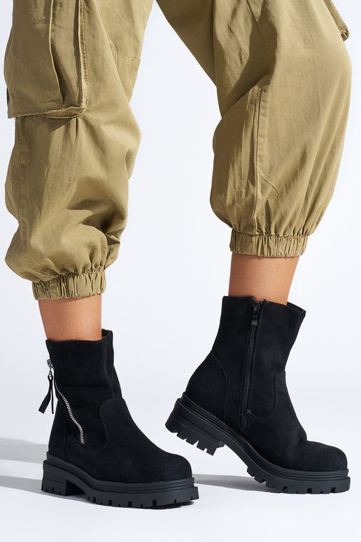 melnas krāsas sieviešu zābaki z...