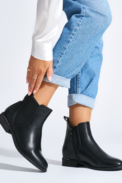 melnas krāsas klasika sieviešu zābaki