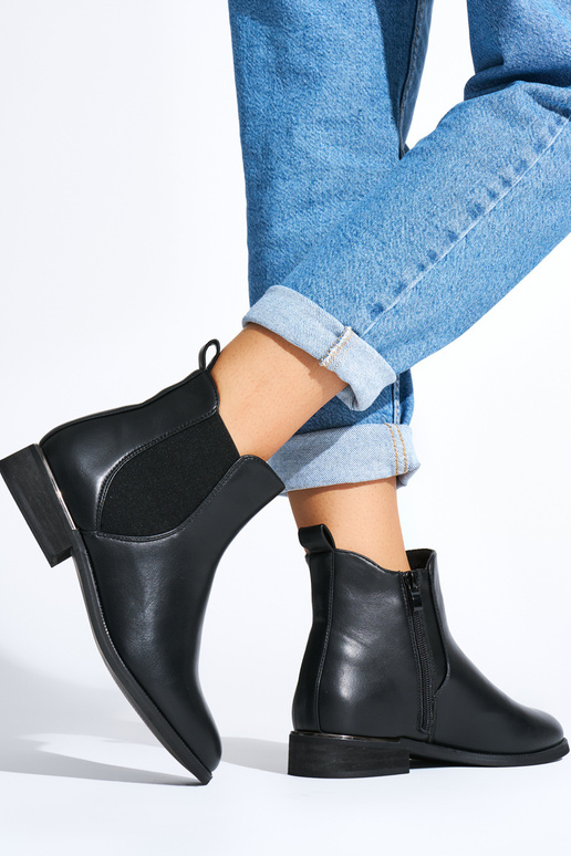 melnas krāsas klasika sieviešu zābaki