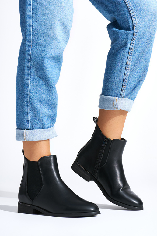 melnas krāsas klasika sieviešu zābaki