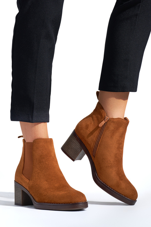 brūnas krāsas klasika Pusgarie zābaki