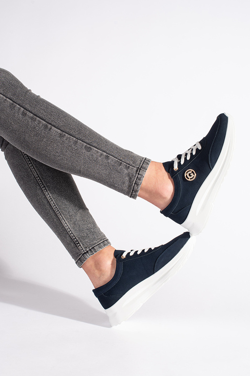 tumši zilas krāsas āda Sporta apavi...