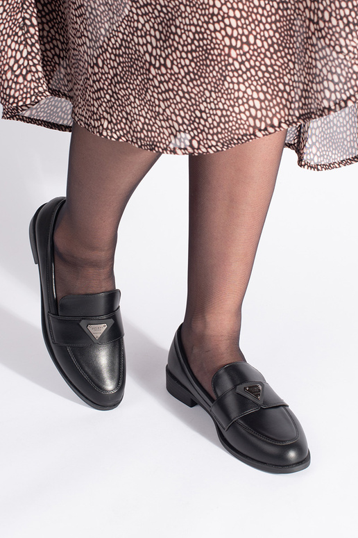 melnas krāsas elegants Sieviešu mokasīni melnas krāsas elegants Sieviešu mokasīni