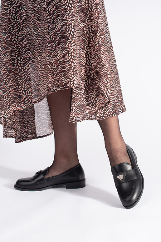 melnas krāsas elegants Sieviešu mokasīni melnas krāsas elegants Sieviešu mokasīni