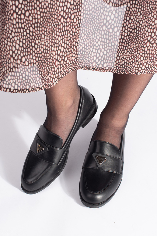 melnas krāsas elegants Sieviešu mokasīni melnas krāsas elegants Sieviešu mokasīni