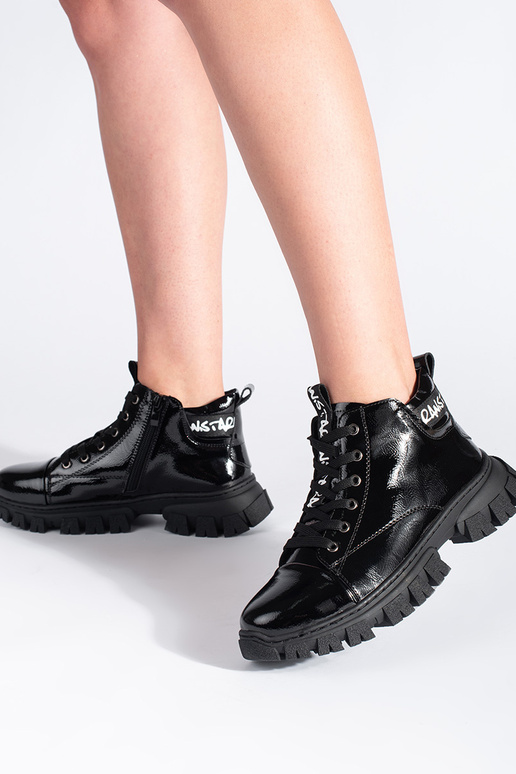 Laque Melnas krāsas sieviešu zābaki... Laque Melnas krāsas sieviešu zābaki...