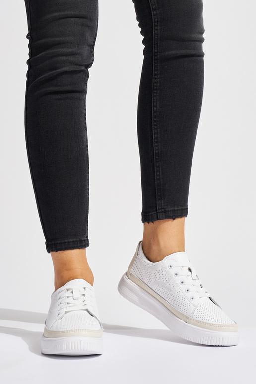 Āda ažūra kurpes balta krāsa Sergio... Āda ažūra kurpes balta krāsa Sergio...