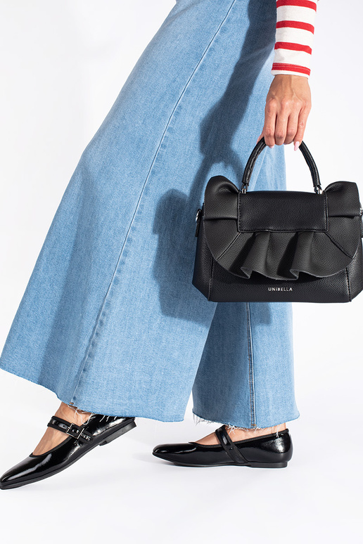 Melnas krāsas eleganta rokassomiņa z...