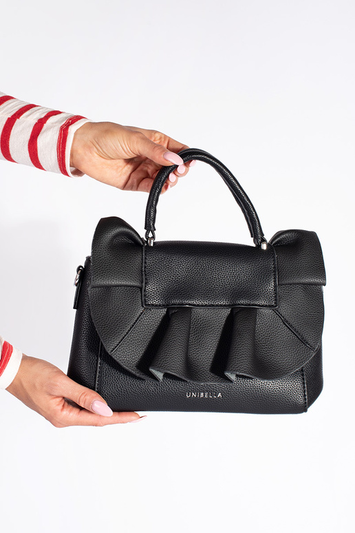 Melnas krāsas eleganta rokassomiņa z...