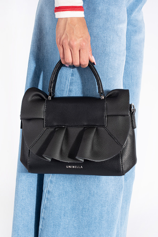 Melnas krāsas eleganta rokassomiņa z...