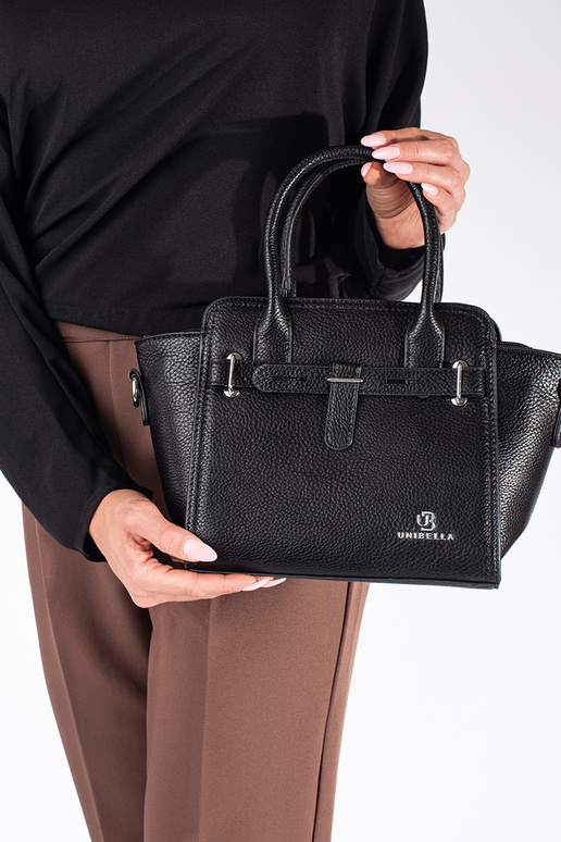 Melnas krāsas eleganta rokassomiņa ze...