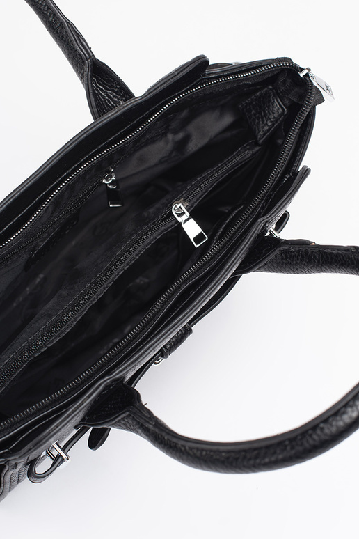 Melnas krāsas eleganta rokassomiņa ze...