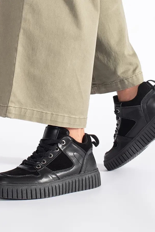 melnas krāsas augsts Sieviešu zābaki