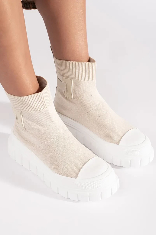 ziloņkaula augstas platformas zābaki