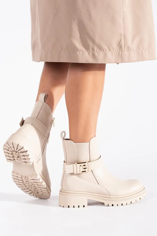 ziloņkaula krāsas klasika zābaki ar... ziloņkaula krāsas klasika zābaki ar...