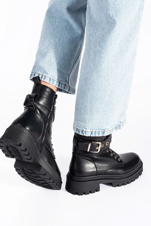 melnas krāsas sieviešu zābaki ar...