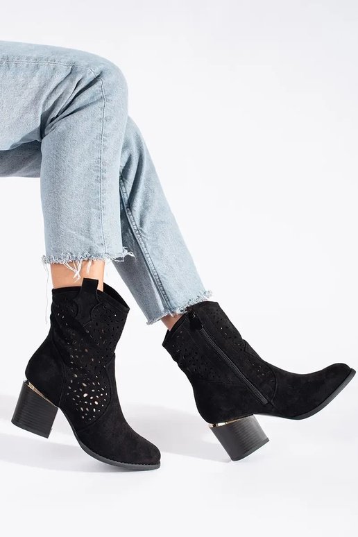 Ažūrs zābaki kovboju zābaki Melnas...