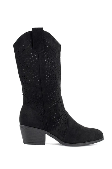 melnas krāsas ažūra kovboju...