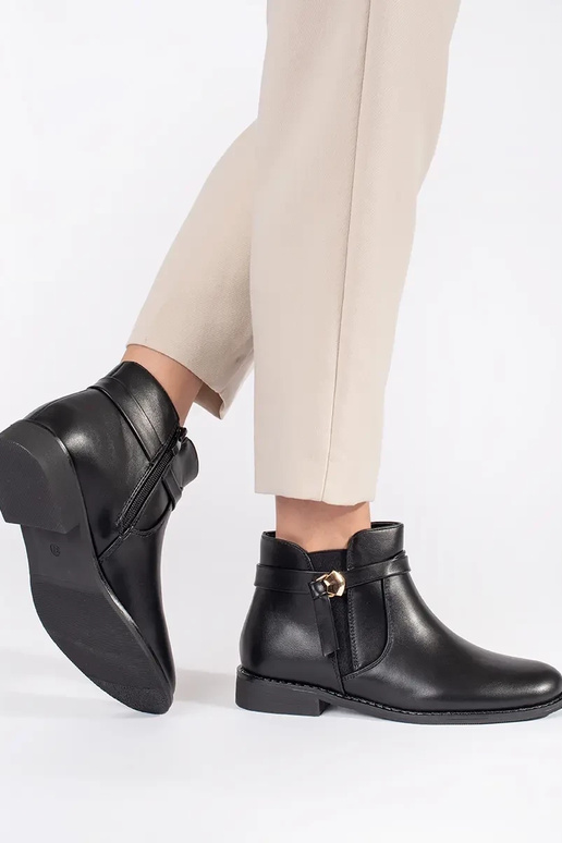 melnas krāsas sieviešu zābaki ar...