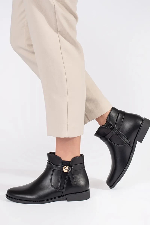 melnas krāsas sieviešu zābaki ar...