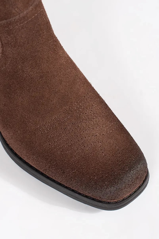 Brūni ādas kovboju zābaki Sergio Leone Brūni ādas kovboju zābaki Sergio Leone