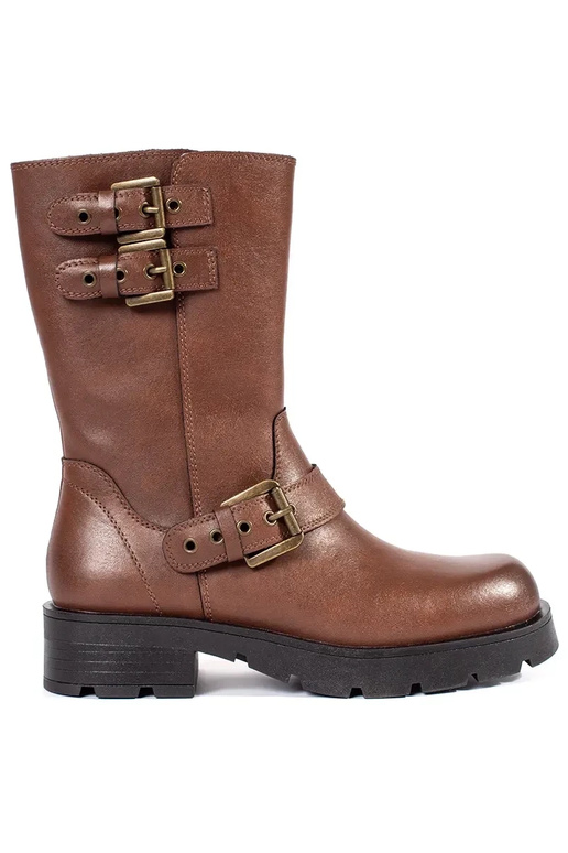 Sieviešu brūnas ādas kurpes ar...