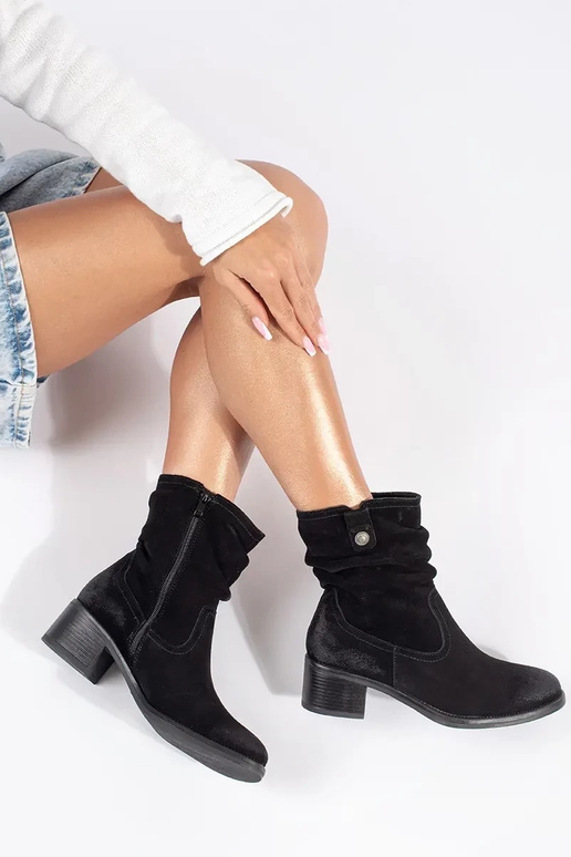 Sergio Leone melni ādas kovboju zābaki Sergio Leone melni ādas kovboju zābaki