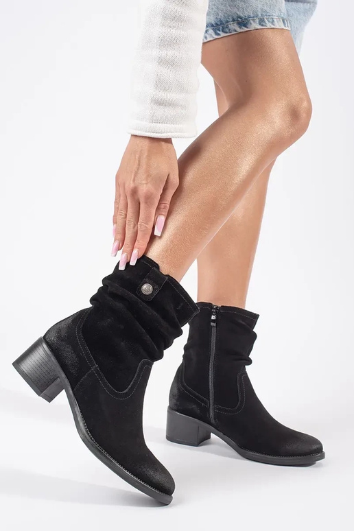 Sergio Leone melni ādas kovboju zābaki Sergio Leone melni ādas kovboju zābaki