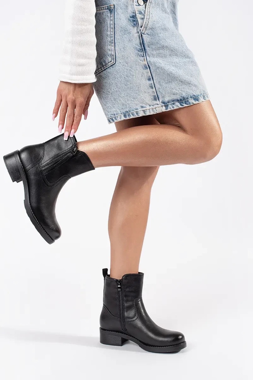 Sergio Leone sieviešu melni ādas zābaki Sergio Leone sieviešu melni ādas zābaki