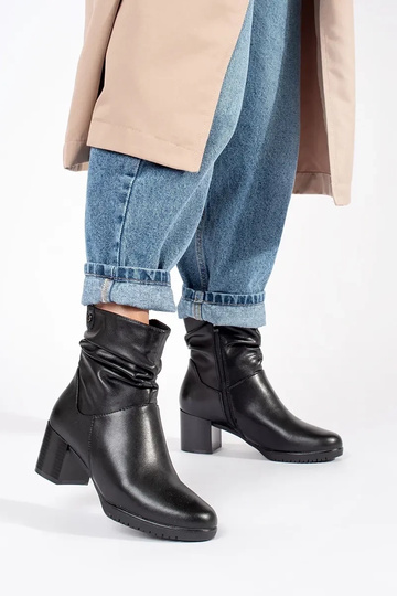 melni ādas sieviešu zābaki... 2