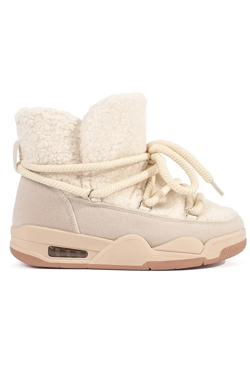 Bēšas krāsas sieviešu sniega zābaki...