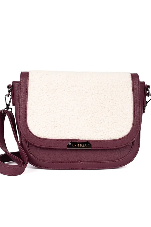 Burgundijas krāsas rokassomiņa ar...