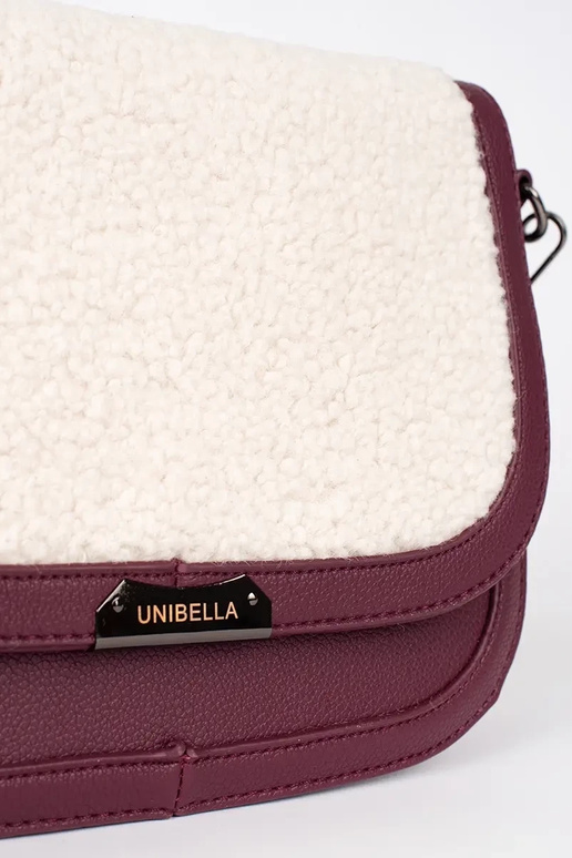 Burgundijas krāsas rokassomiņa ar...