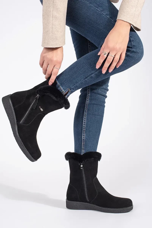 siltināti āda Melnas krāsas sieviešu...